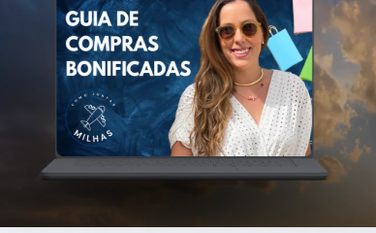 Guia de Compras Bonificadas aberto em um notebook